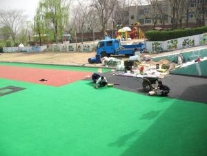 點擊查看(kàn)詳細信息<br>标題：幼兒園塑膠場地施工(gōng)中 閱讀次數：2399